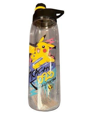 Pokemon Pikachu Graphic Bottle - Yellow, Black, Pink, Blue